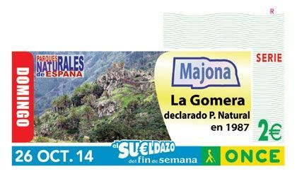 Presentación en La Gomera del cupón de la ONCE con la imagen del Parque Natural de Majona