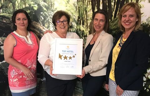 El Hotel Jardín Tecina es premiado con «TOP Hotel Partner 2016»