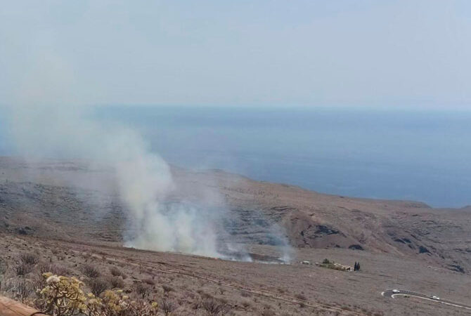 Controlado el incendio declarado este viernes en Arguayoda, Alajeró