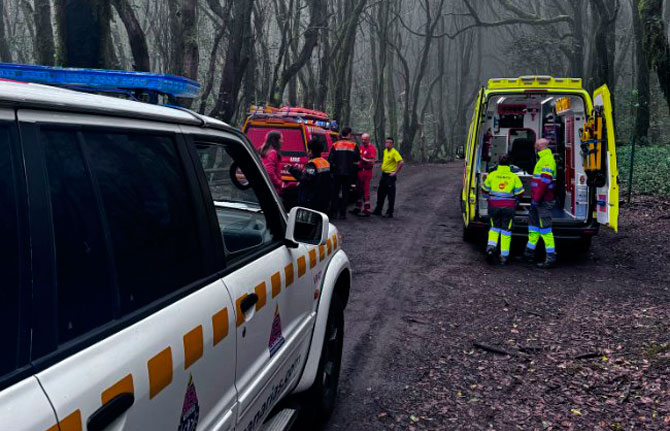 Una senderista ha resultado herida de carácter moderado tras una caída en La Gomera